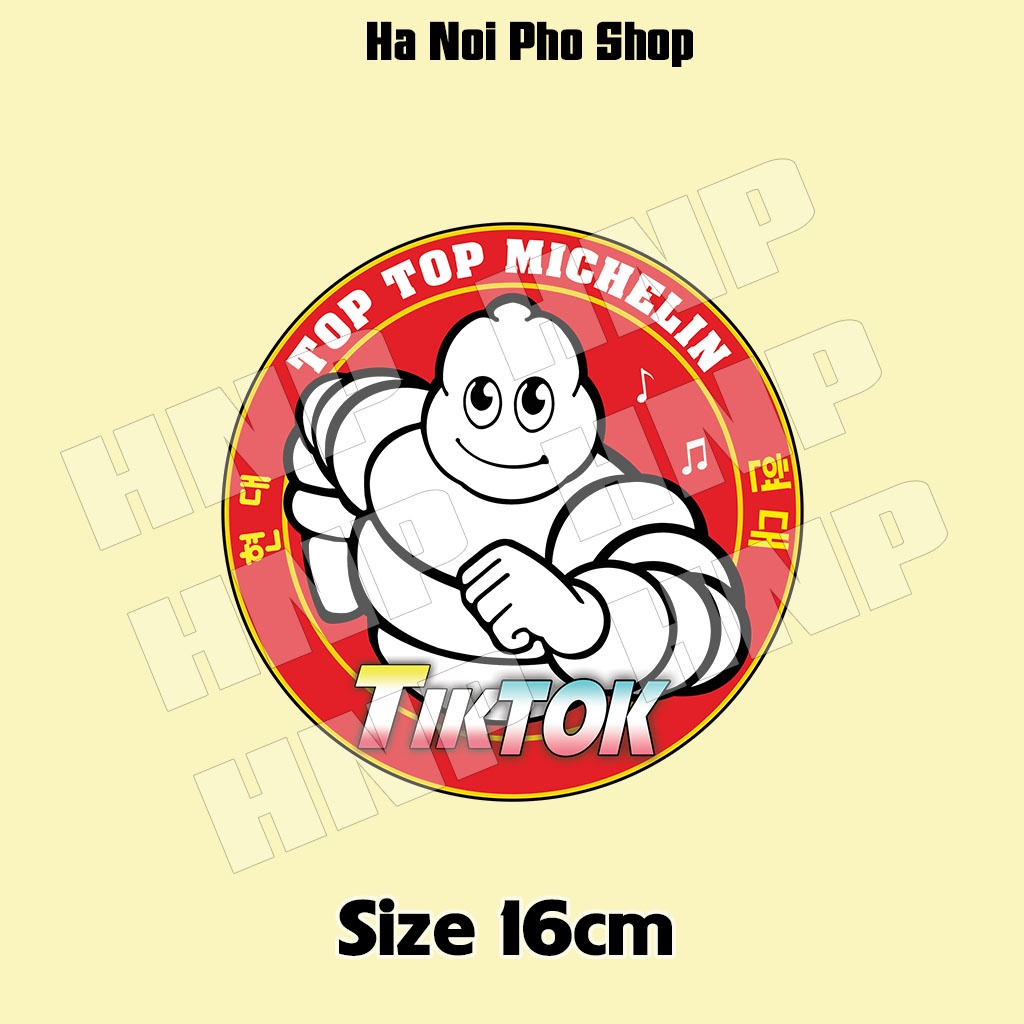 Tem Dán Trang Trí Michelin dán xe | Logo Tik Tok Michelin Mi22-3 Hà Nội Phố Xe Tải