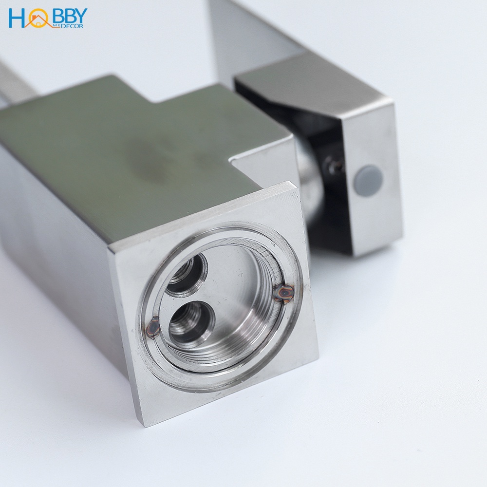 Vòi nước rửa chén nóng lạnh Inox 304 HOBBY Home Decor RCD2 thân dẹp đế vuông cao cấp - kèm 2 dây nóng lạnh