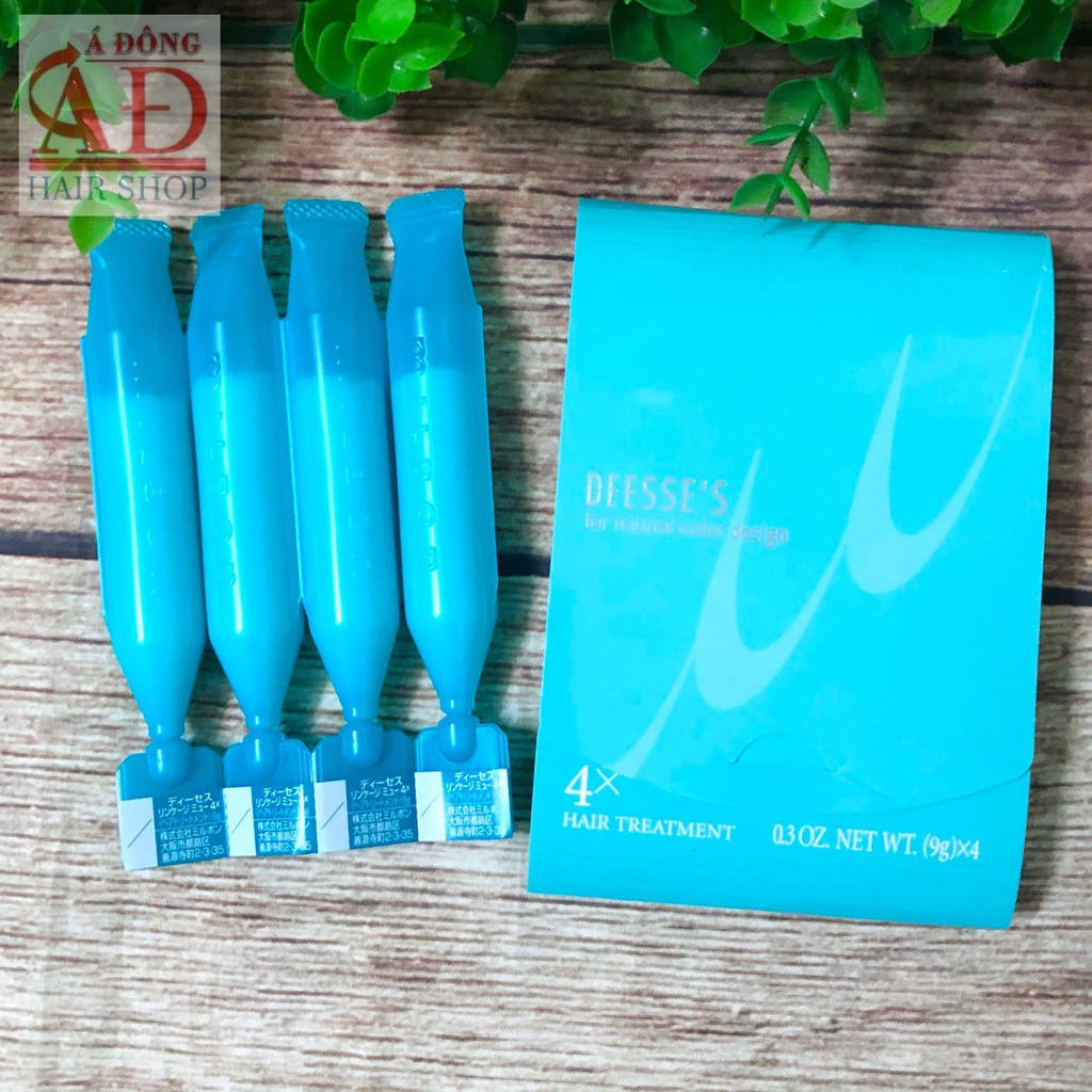 [CHÍNH HÃNG][GIÁ SỈ] VĨ KEM DƯỠNG COLLAGEN SUÔN MƯỢT DÙNG TẠI NHÀ MILBON DEESSE'S 4X CHO TÓC DÀY (9G x 4 ống)