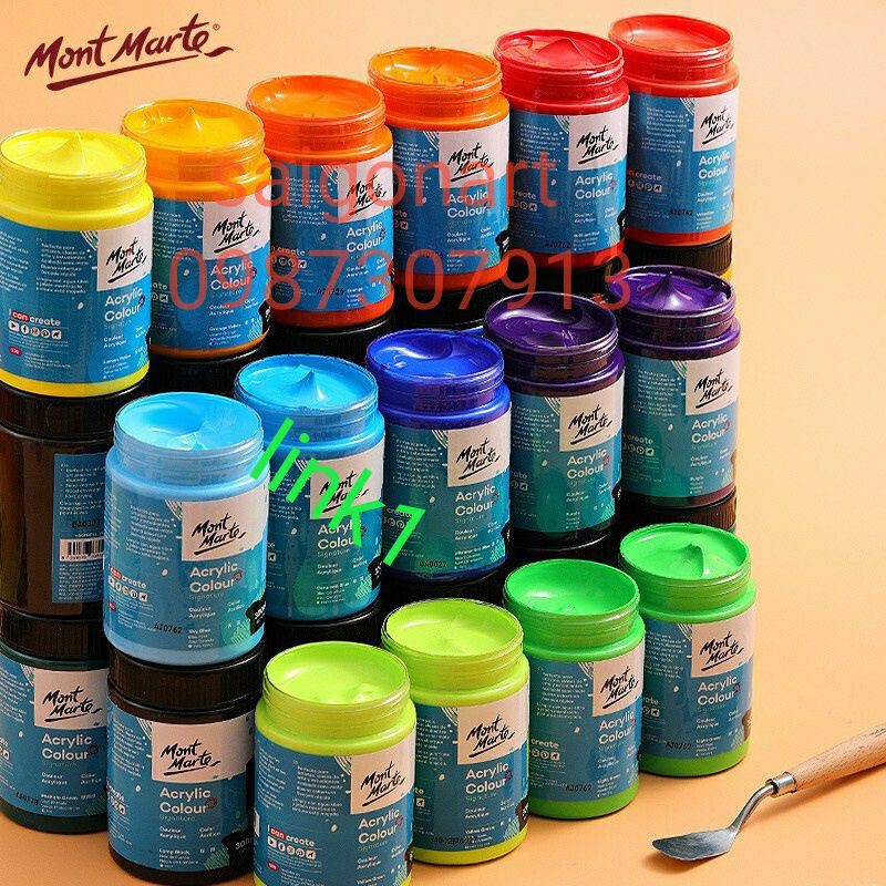 Màu Acrylic Vẽ 3D Nổi Chuyên Tranh Canvas, Vẽ Tường Chất Lượng Mont Marte 300ml