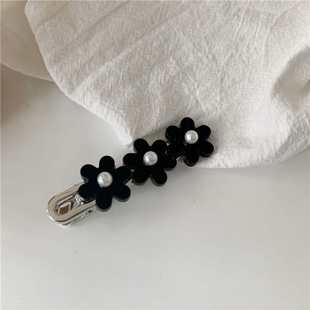 Kẹp Tóc Hình Hoa Trong Suốt Đính Ngọc Trai Dễ Thương Dành Cho Nữ