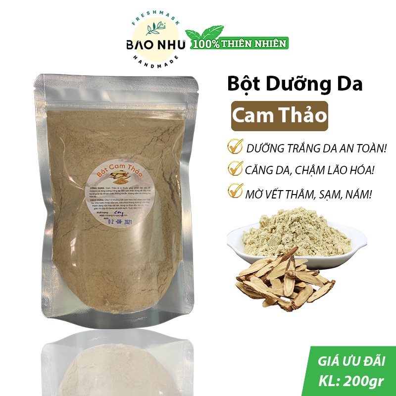 Bột Cam Thảo Handmade Sáng Mịn Da