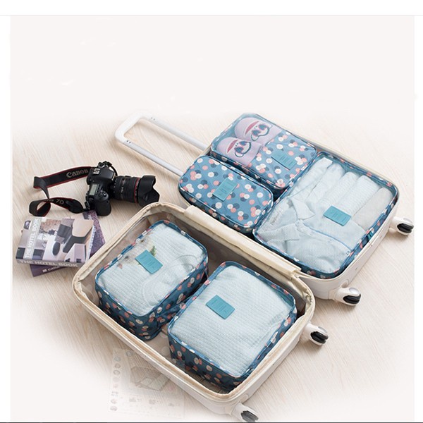 Bộ 6 Túi Đa Năng Sắp Xếp Chia Ngăn Hành Lí, Du Lịch, Mỹ Phẩm Hàn Quốc No.100325
