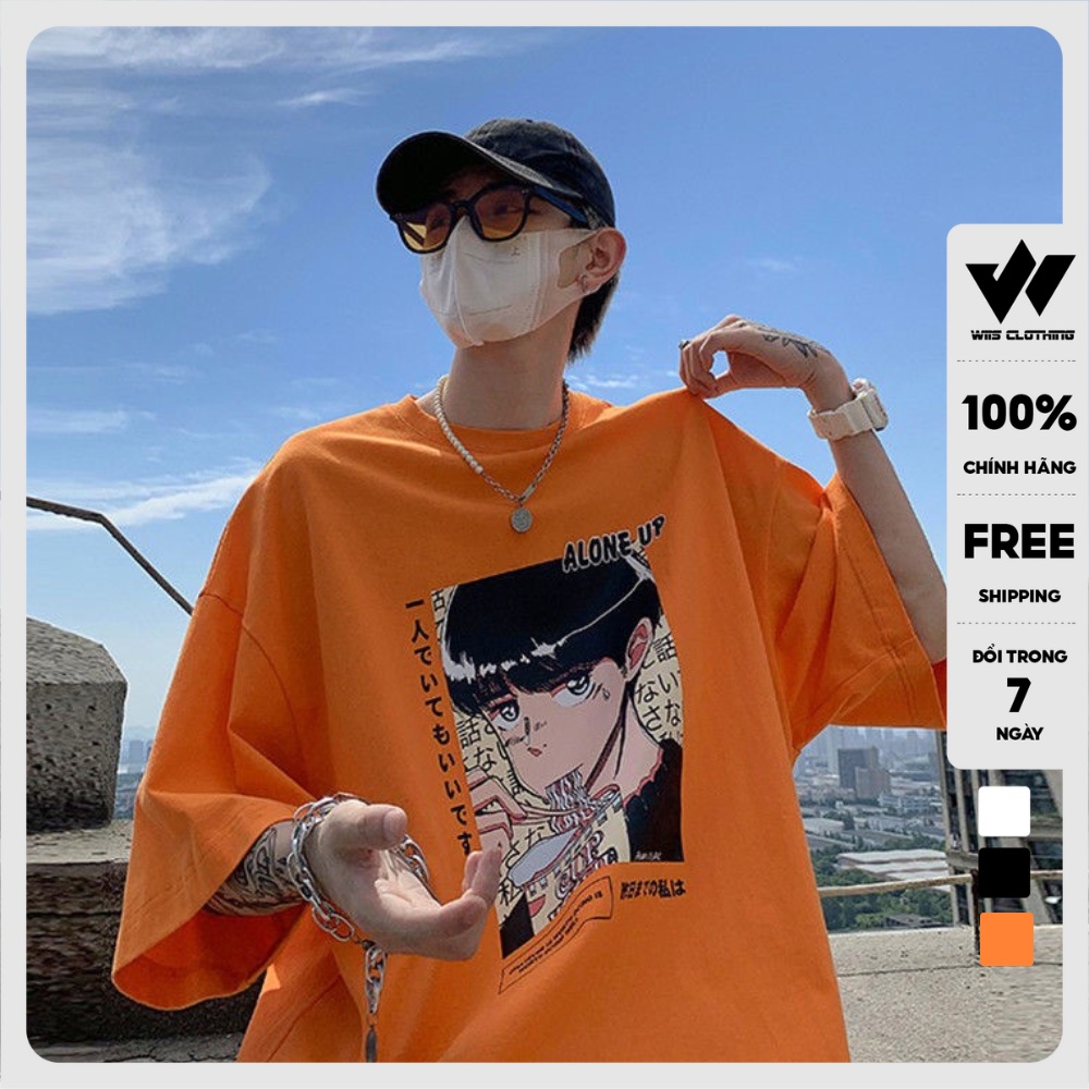 Áo phông unisex form rộng WIIS tay lỡ oversize Boy Mỳ thời trang nam nữ ulzzang