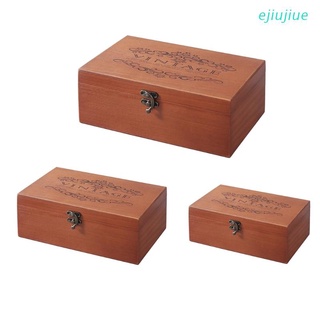 Hộp đựng trang sức bằng gỗ phong cách cổ điển khóa đồng thau