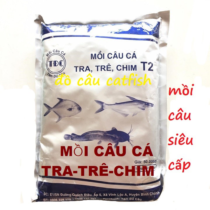 GÓI MỒI CÂU CÁ TRA-CHIM-TRÊ  T2 1KG-MỒI CHUYÊN CÂU CÁ TRA-CHIM-TRÊ T2-CÁM CÂU CÁ