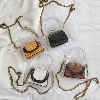 SIÊU HOT TÚI ĐEO CHÉO TÚI XÁCH NỮ TRONG SUỐT MINI KIỂU DÁNG SANG CHẢNH MẪU MỚI NN60389