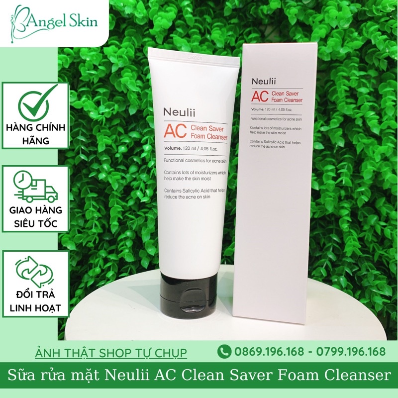 Sữa rửa mặt Neulii AC Clean Saver Foam Cleanser 120ml cho da mụn nhạy cảm