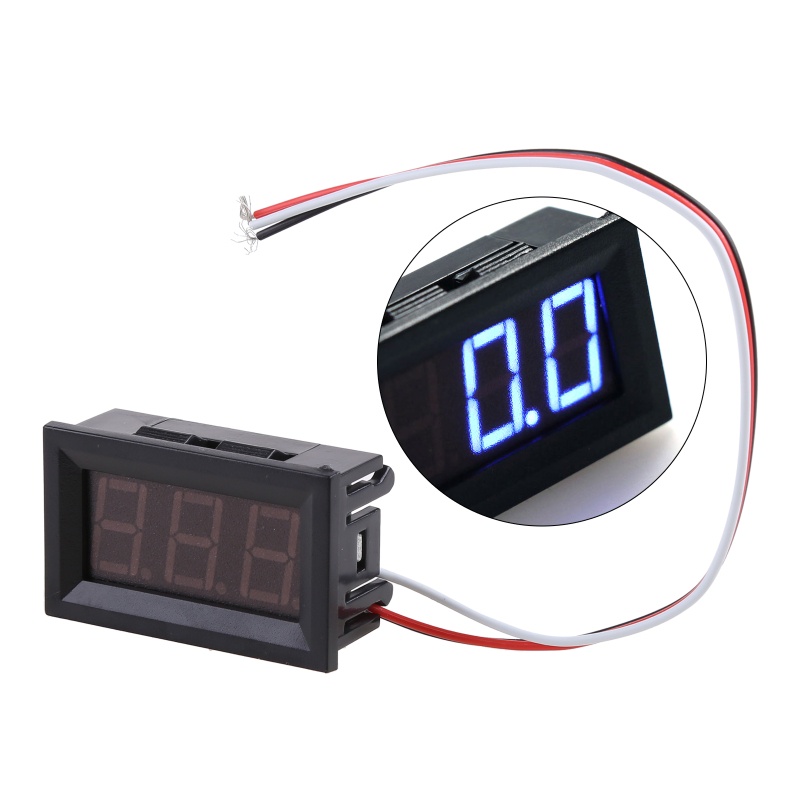 Vôn Kế Kỹ Thuật Số 3 Dây DC 0-100V Màn Hình LED 0.56in