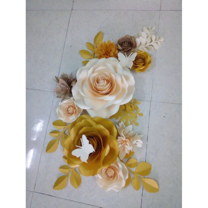 Set hoa giấy backdrop