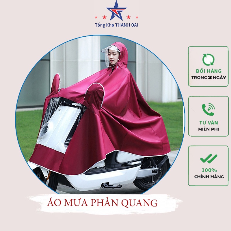 Áo mưa 1 người 2 người thời trang cao cấp vải dù tiện lợi có kính che mặt