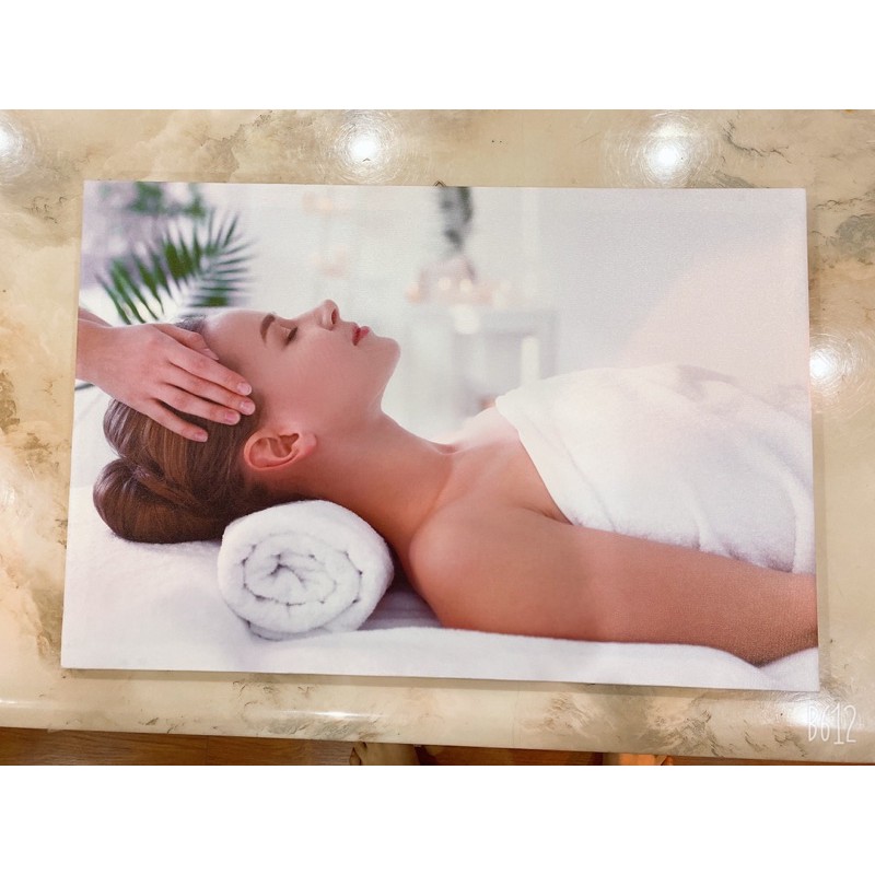 tranh treo tường spa , tiệm nail, thẩm mỹ viện chất liệu vải canvas 40x60cm