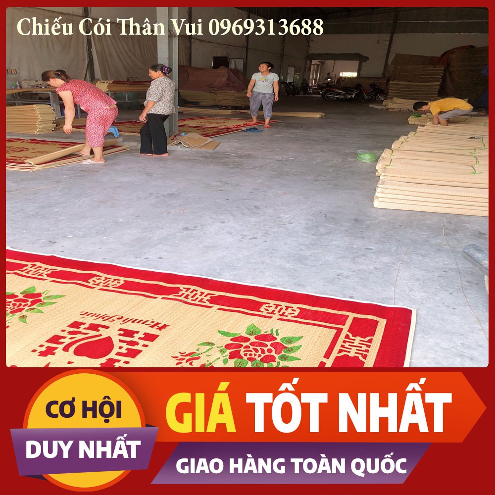 Chiếu Cói ❤️FREESHIP❤️Chiếu  Thái Bình In Hoa 0,8/1m2/1m5/1m6/1m8/2m2