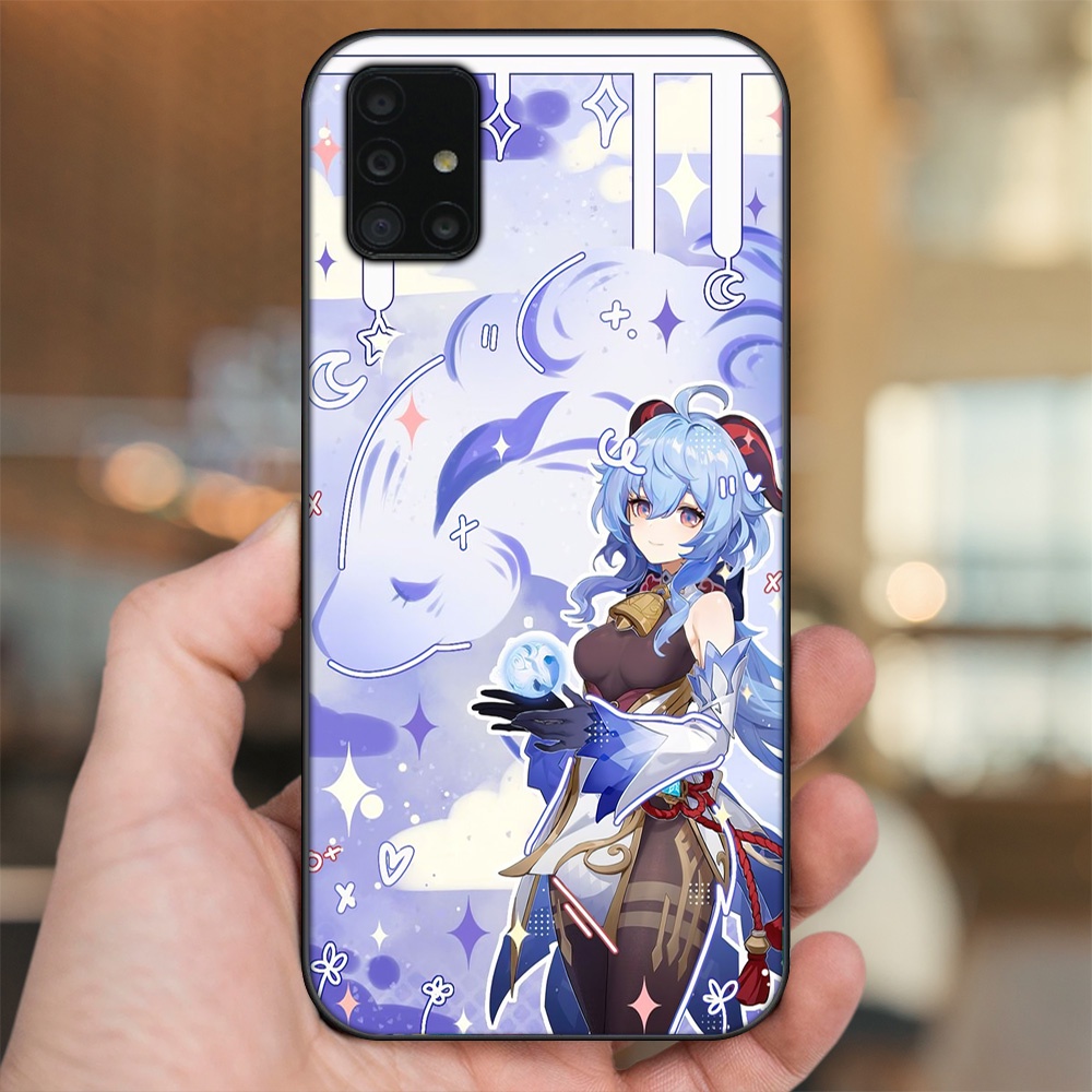 Ốp lưng Samsung A51, A71 viền đen in hình Ganyu Genshin Impact