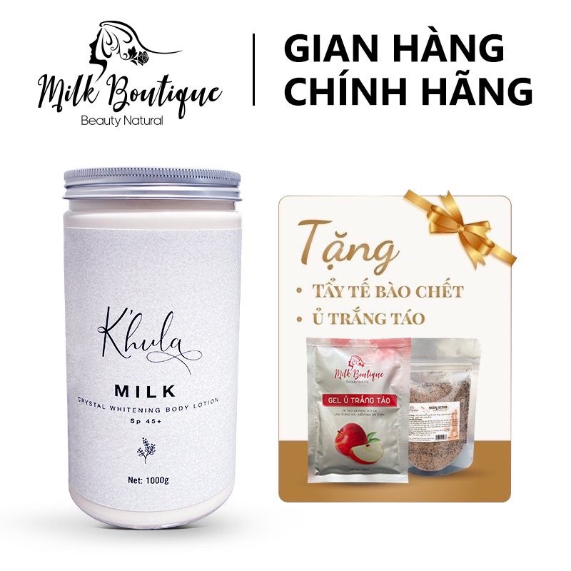 Kem dưỡng trắng da body K'HULA MILK, hộp 1000gr, không bết rít, không lộ vân kem,hàng chính hãng Huyền Milk Boutique