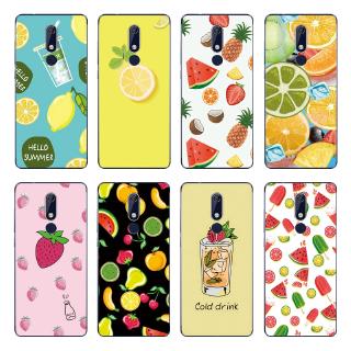 Ốp điện thoại TPU mềm in hình chủ đề trái cây xinh xắn cho Nokia 3.1 /5.1 Plus/X5 /6.1 Plus/X6 / 7.1 Plus/X7