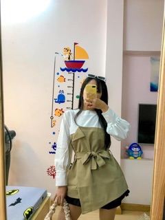 Áo sơ mi phối kaki