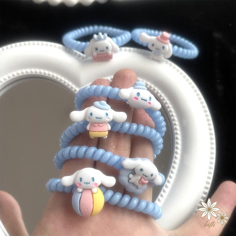 【kifli】Dây Buộc Tóc Cao Su Hình Chú Chó Cinnamon Dễ Thương Phong Cách Mới Cho Nữ