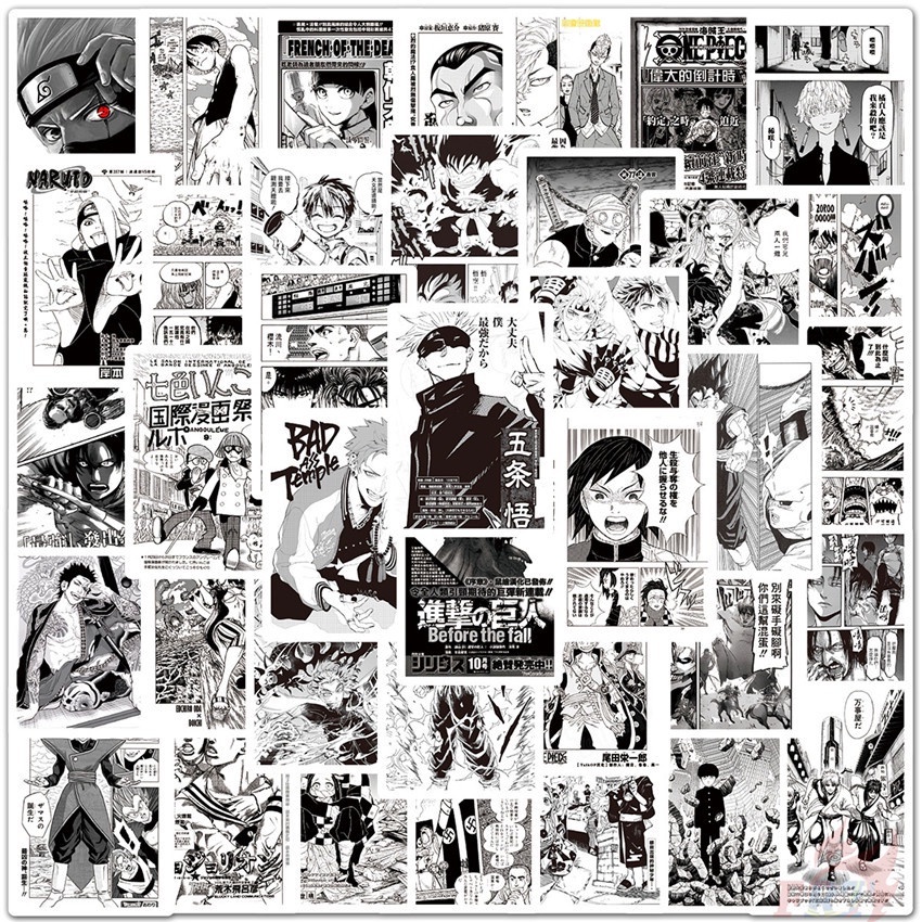 200Pcs/Set ❉ Shōnen Manga Mixed Magazine Mini Poster Stickers ❉ Classical Anime Cartoon DIY Fashion Stickers