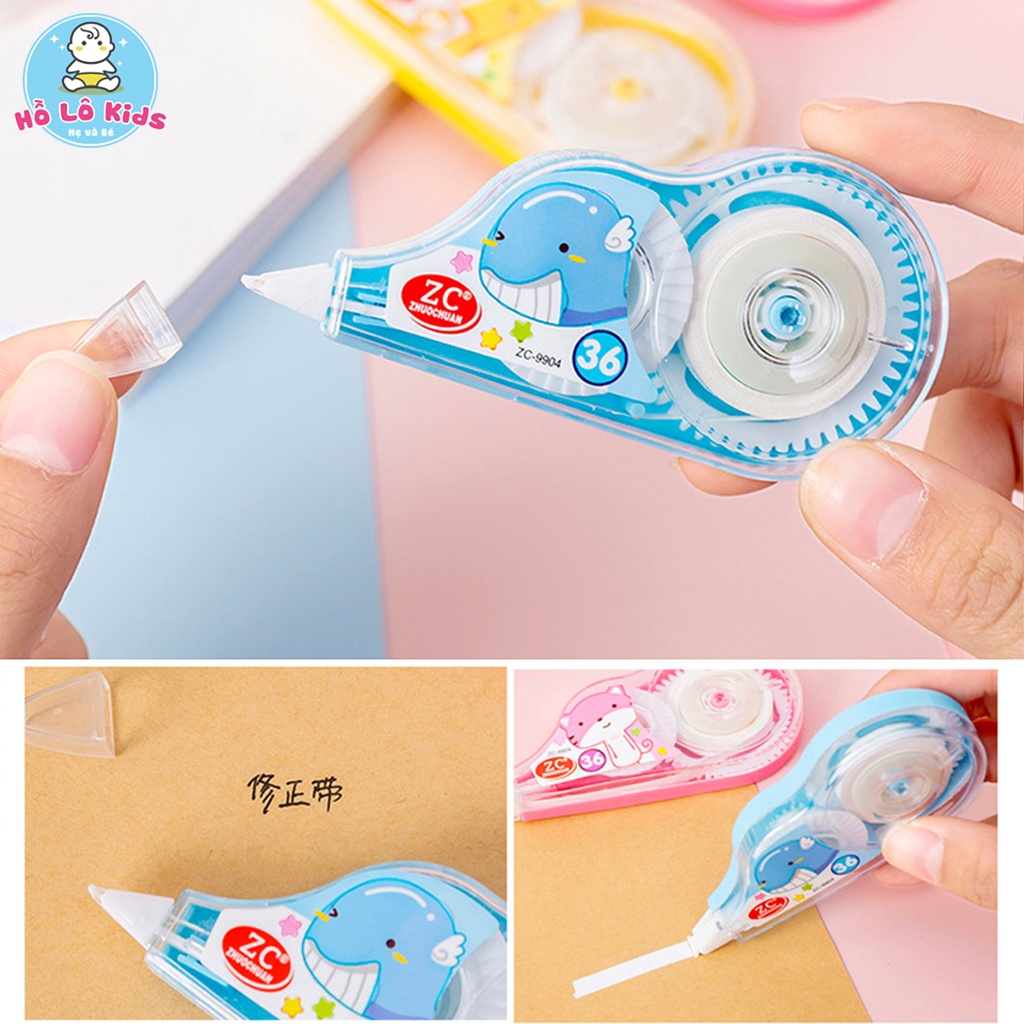 Bút xóa kéo hình dây đai nhỏ gọn dễ thương cho học sinh Hồ Lô Kids