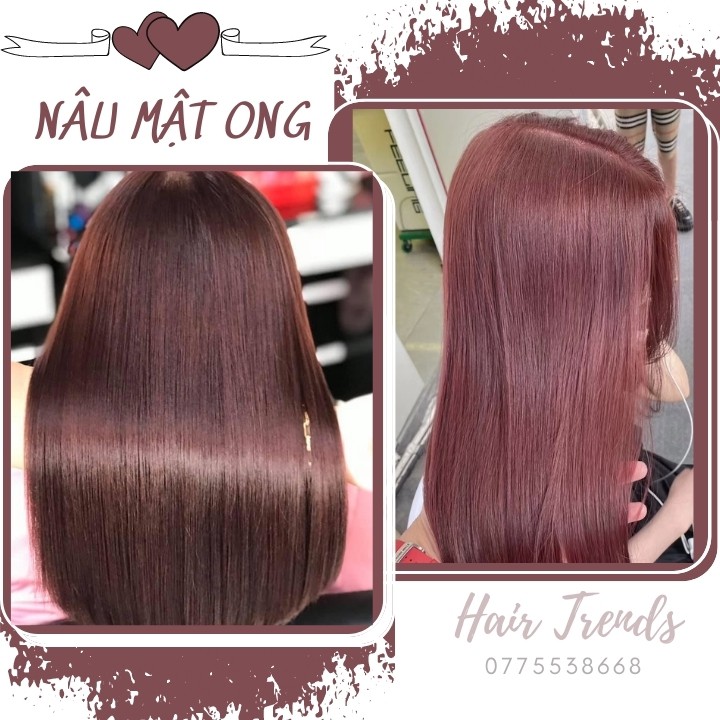 Thuốc nhuộm tóc màu NÂU MẬT ONG 💖tặng kèm trợ dưỡng 100ml màu nhuộm Chiko-Hairtrends shop (CCK5.74)