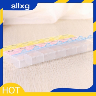 Hộp đựng thuốc 21 ngăn trong suốt