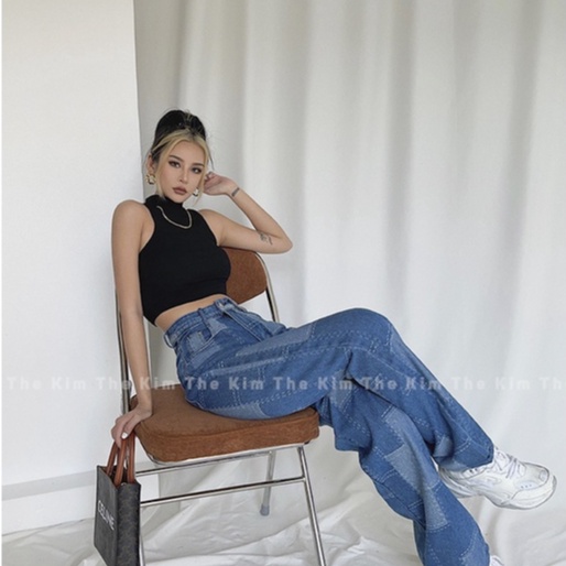 Áo croptop cổ cao thời trang nữ , thun len tăm cao cổ 3 lỗ nữ ulzzang The Kim A116