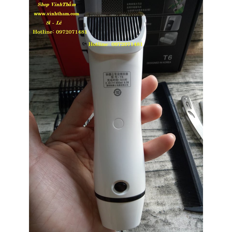 tông đơ cắt tóc chuyên nghiệp T6 [TẶNG KÈM DAO CẠO + LƯƠC CHUYÊN DỤNG TONYGUY]