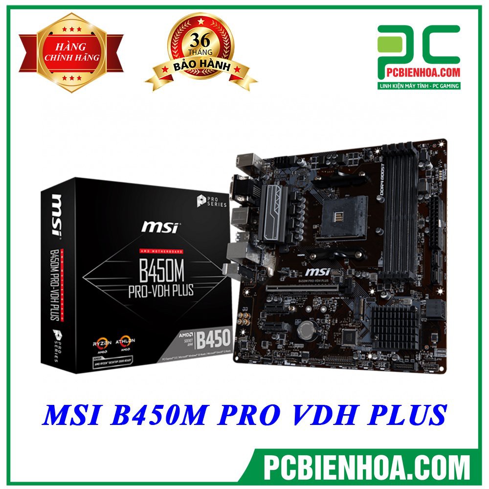[Mã ELMS4 giảm 7% đơn 500K] MAINBOARD MSI B450M PRO-VDH PLUS