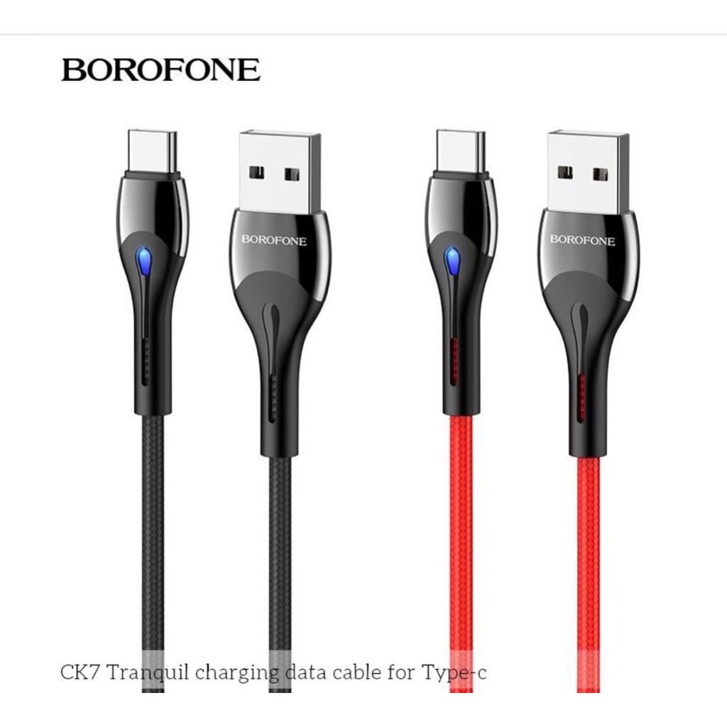 Cáp Sạc TYPE C Borofone CK7 Dài 1M Dây Dù Cho Android - BH 12 Tháng 1 đổi 1 (MÀU SẮC NGẪU NHIÊN) - Hưng Long PC