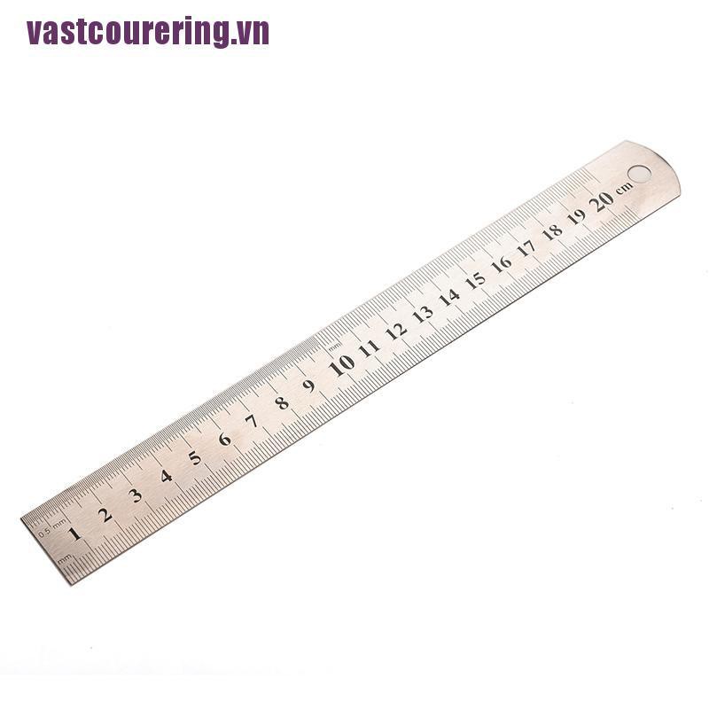 Chuyển Phát Nhanh♥Thước Đo Kim Loại Hai Mặt Độ Chính Xác Cao 20cm