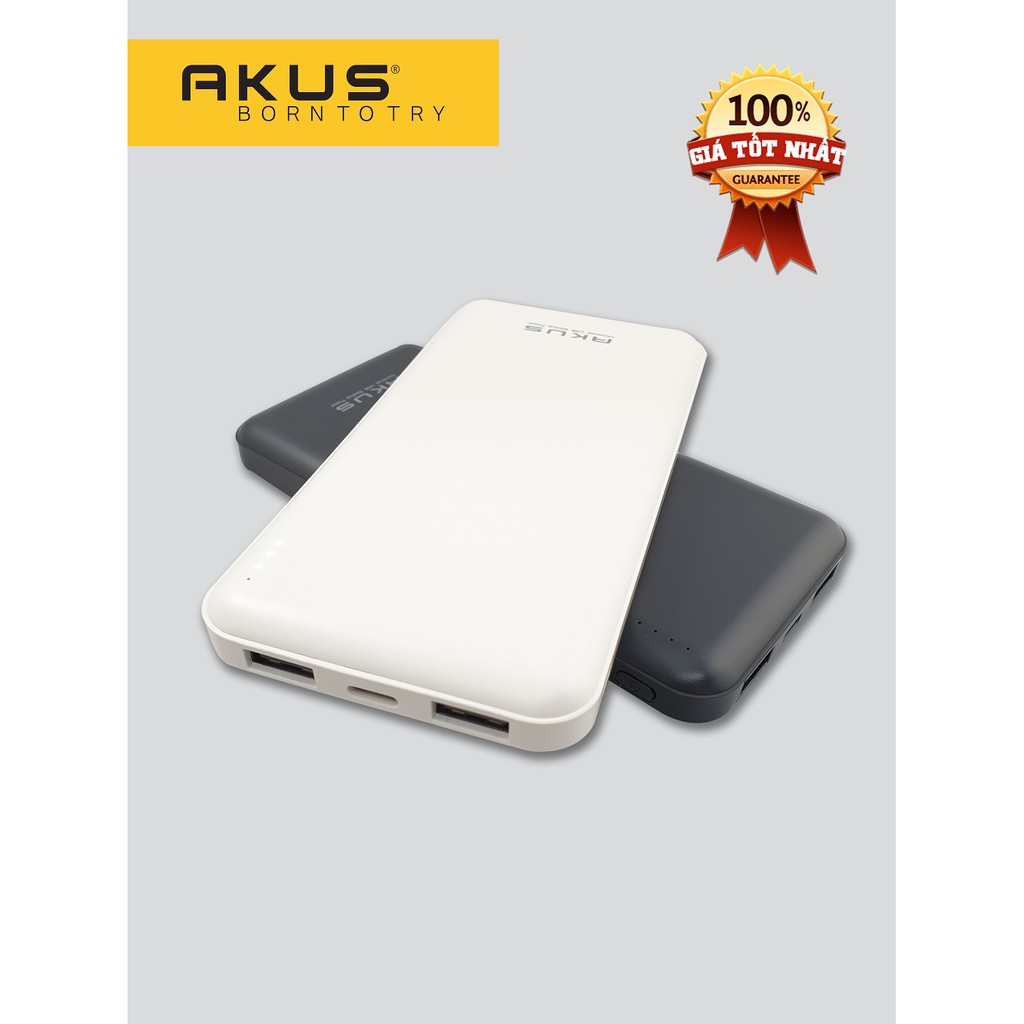 Sạc dự phòng 12000mAh - C12S Hàng chính hãng - Bảo hành 12 tháng - Akus