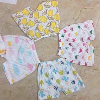 Quần đùi cotton giấy cho bé