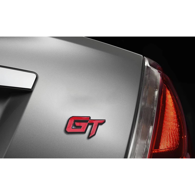 Chữ nổi kim loại GT dán xe ô tô