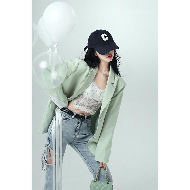 Quần Jean Dài Lưng Cao Dáng Ôm Xẻ Tà Thời Trang Xuân Hè 2022 Cho Nữ