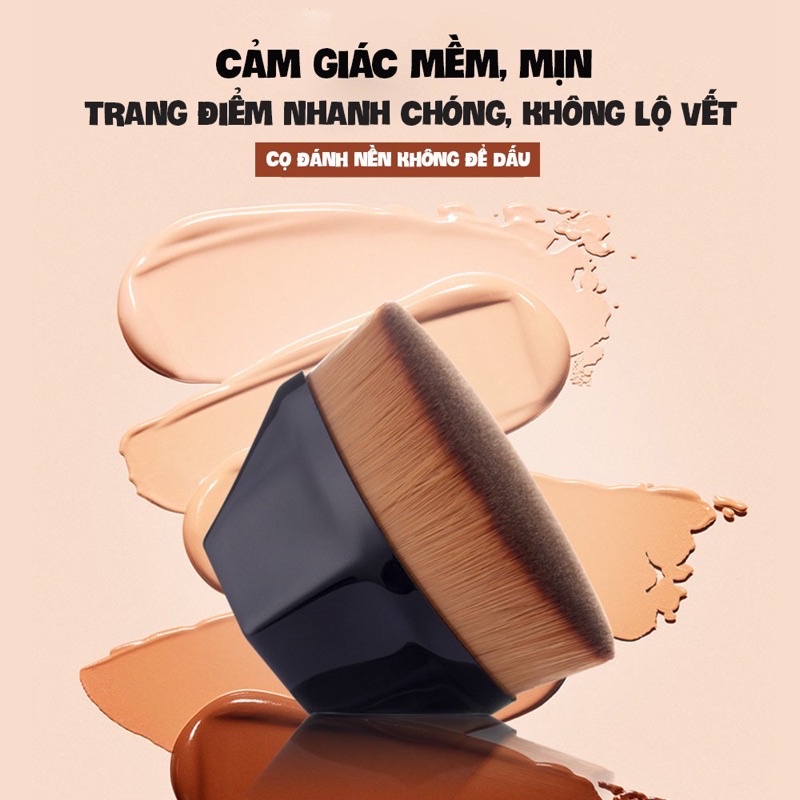 Cọ tán kem nền trang điểm đánh phấn nền lông dày mịn cao cấp, dụng cụ trang điểm Hion