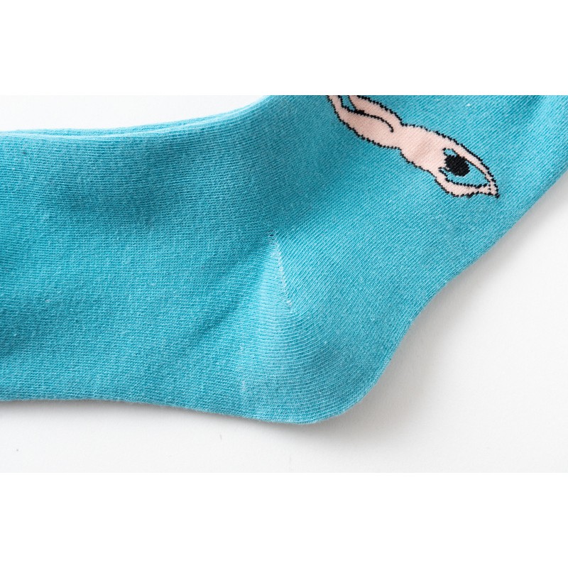 Vớ Cotton Thoáng Khí In Họa Tiết Hoạt Hình Phong Cách Hipster Dành Cho Nữ