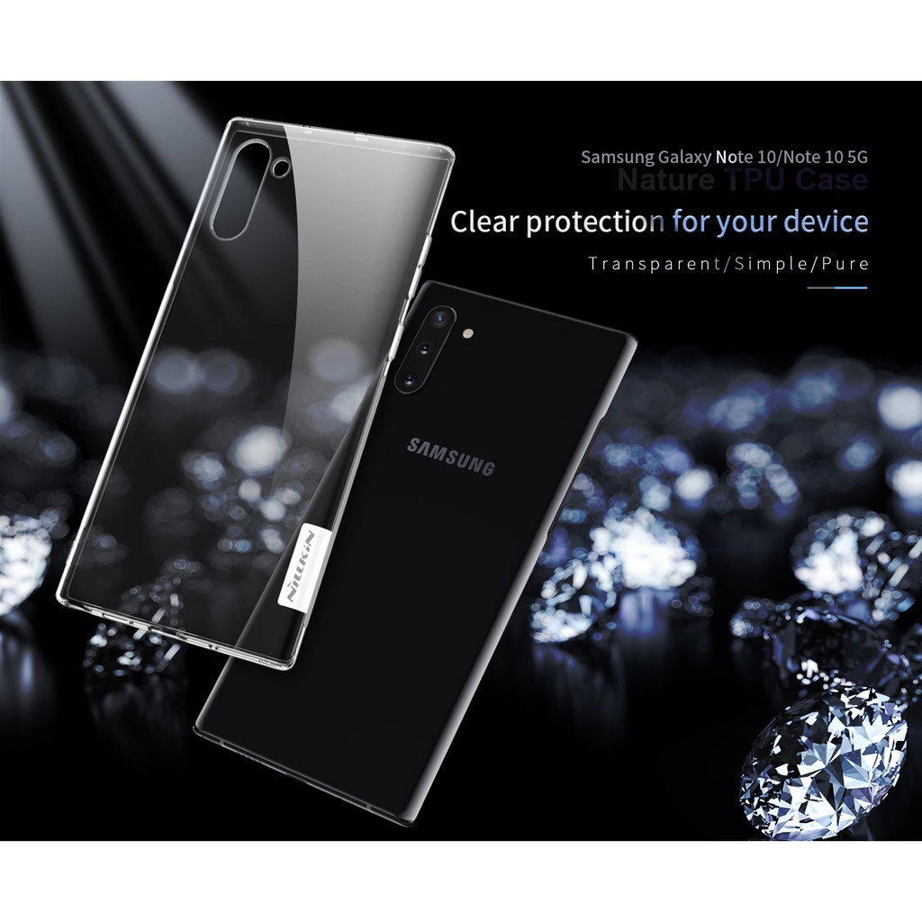 Ốp lưng SamSung Galaxy Note 10 dẻo trong suốt chính hãng Nillkin Nature