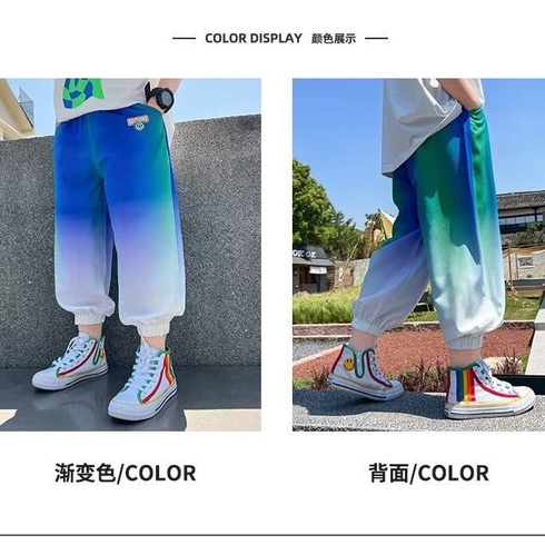 Quần thể thao BXPB màu gradient phong cách thời trang Hàn Quốc dành cho bé trai 4-15 tuổi