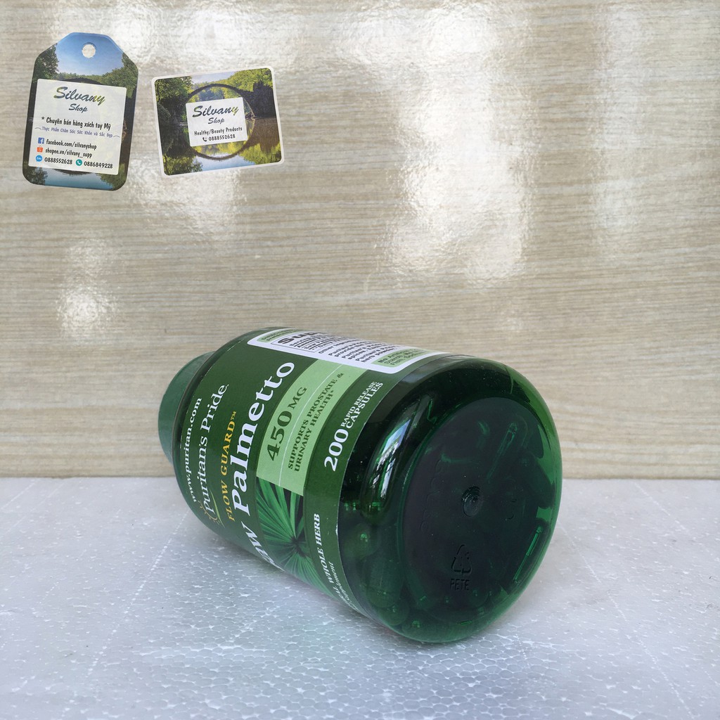 Saw Palmetto 450 mg Puritan's Pride - Hỗ Trợ Tuyến Tiền Liệt Và Tiết Niệu | Thế Giới Skin Care