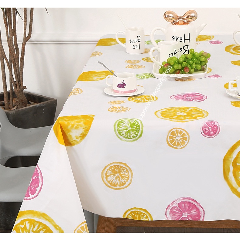 Khăn Chải Bàn Không Thấm Nước 3 Kích Thước Họa Tiết Hình Hoa Quả,Thảm Trải Du Lịch Picnic Làm Phông Nền Chụp Ảnh Đẹp Mắt