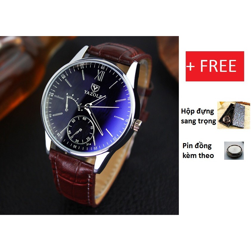 Đồng hồ nam Yazole 314 - tặng kèm hộp và pin đồng hồ