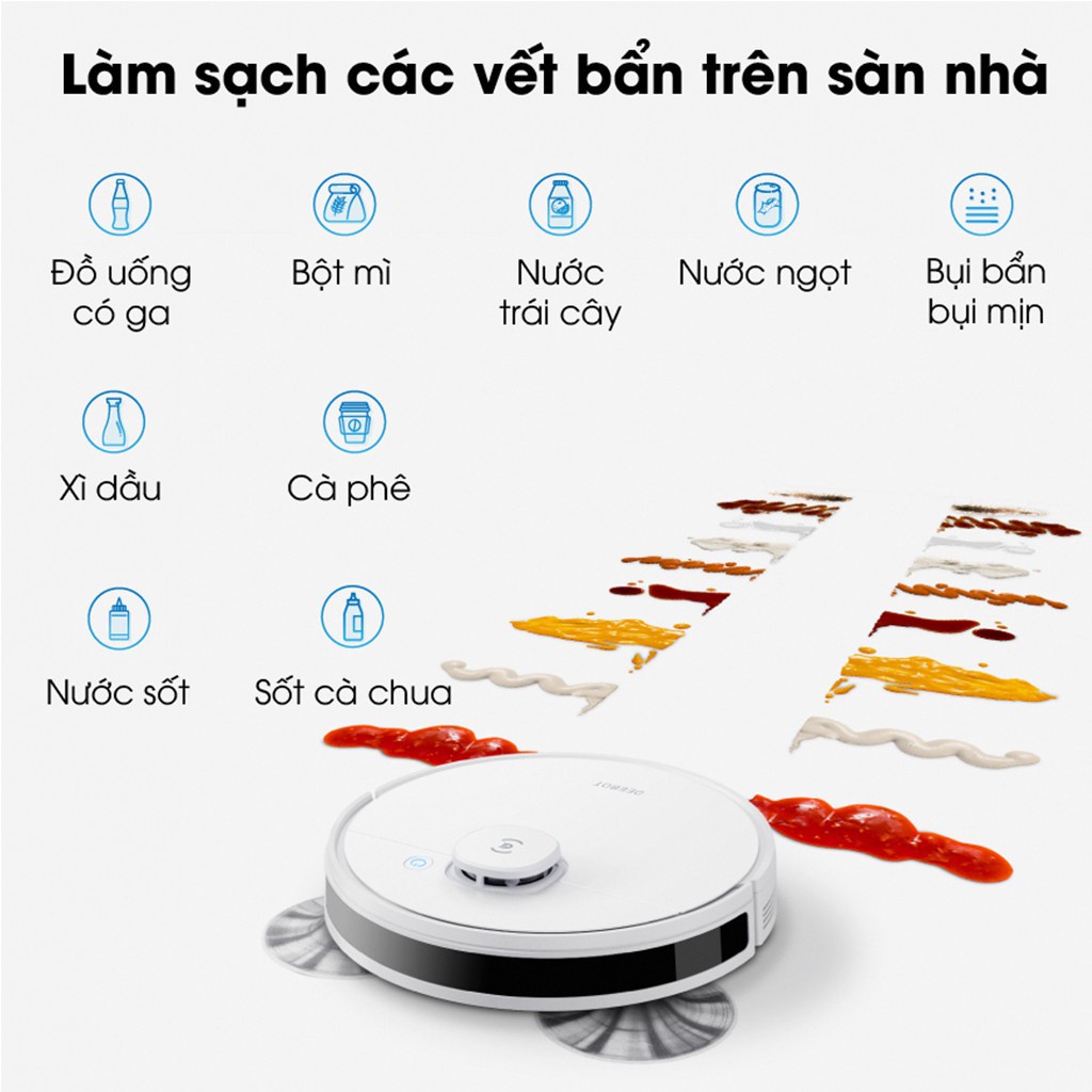 Robot Lau Nhà ECOVACS DEEBOT N8 - Khử Khuẩn Sạch Sẽ An Toàn Sức Khỏe-Hàng Chính Hãng- Nguyên Seal-MớI 100% .