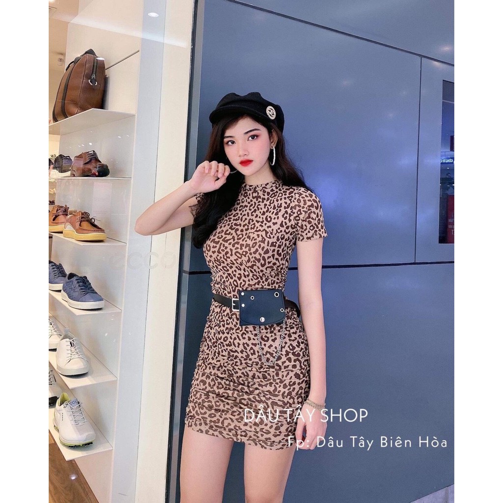 ĐẦM BODY DA BEO THỜI TRANG