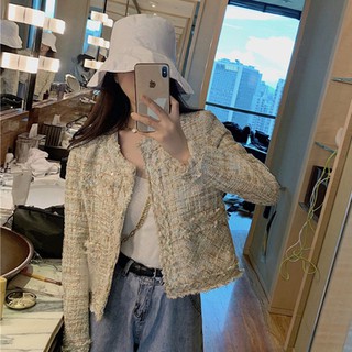 Áo khoác dạ nữ ngắn, áo dạ tweed nữ hàng quảng châu có video ảnh thật