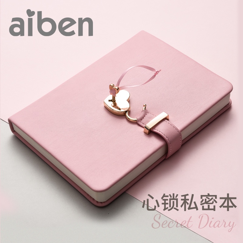 ✽Khóa Sổ Tay Thiết Kế Dễ Thương Chuyên Dùng✽ Sổ Tay aiben / aiben Mã Khóa Trái Tim Bề Mặt Da Cừu Có Khóa Hình Trái Tim Sáng Tạo Có Thể Tùy Chỉnh Làm Quà Tặng Cho Nữ Sinh / Học Sinh / Du