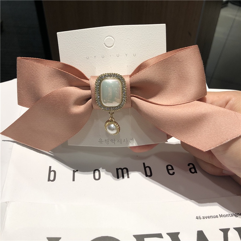 Kẹp Tóc Nơ Đính Ngọc Trai Thời Trang Cho Nữ