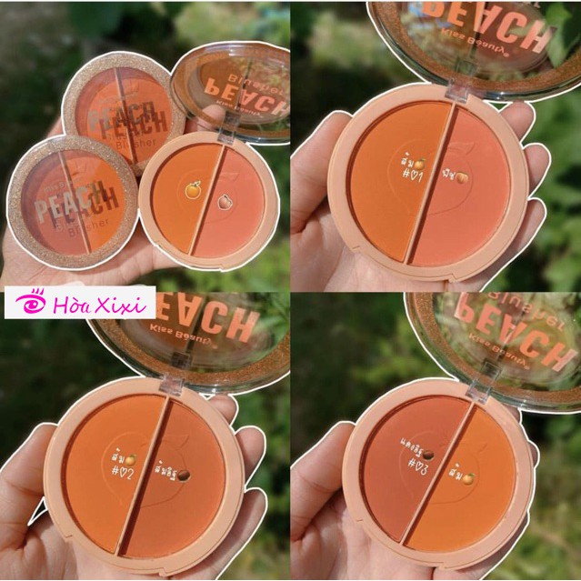Phấn Má Tông Cam 2 NgănNoble trái đào PEACH Blusher | BigBuy360 - bigbuy360.vn
