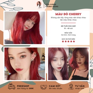 Thuốc Nhuộm Tóc Màu Đỏ Cherry Không Cần Tẩy Tóc NAMI HAIR 045