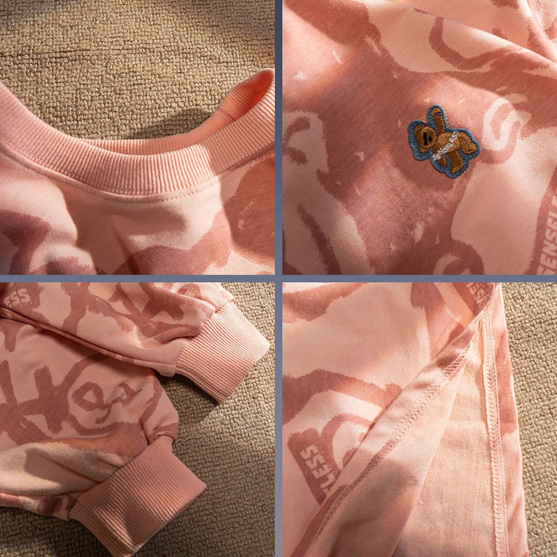 Áo sweater chui đầu cổ tròn dáng rộng in hình gấu dễ thương thời trang mùa thu 2021 cho nữ | BigBuy360 - bigbuy360.vn